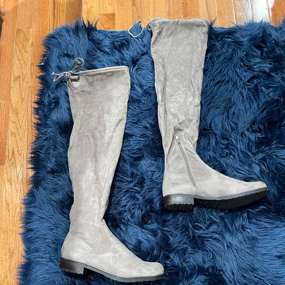Brand new over the knee taupe boots